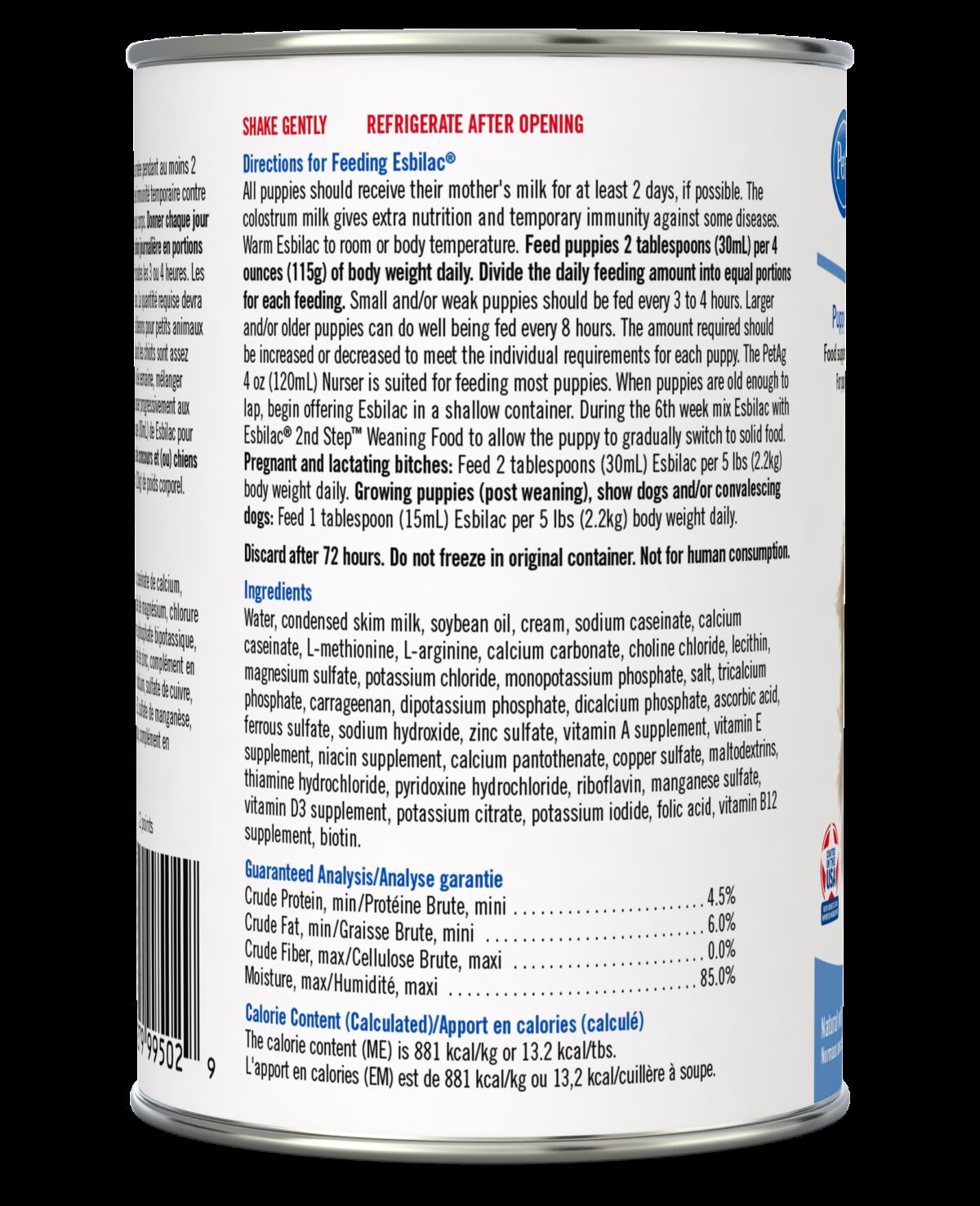 Pet Ag Esbilac Puppy Milk Replacer Liquid, 11-Oz