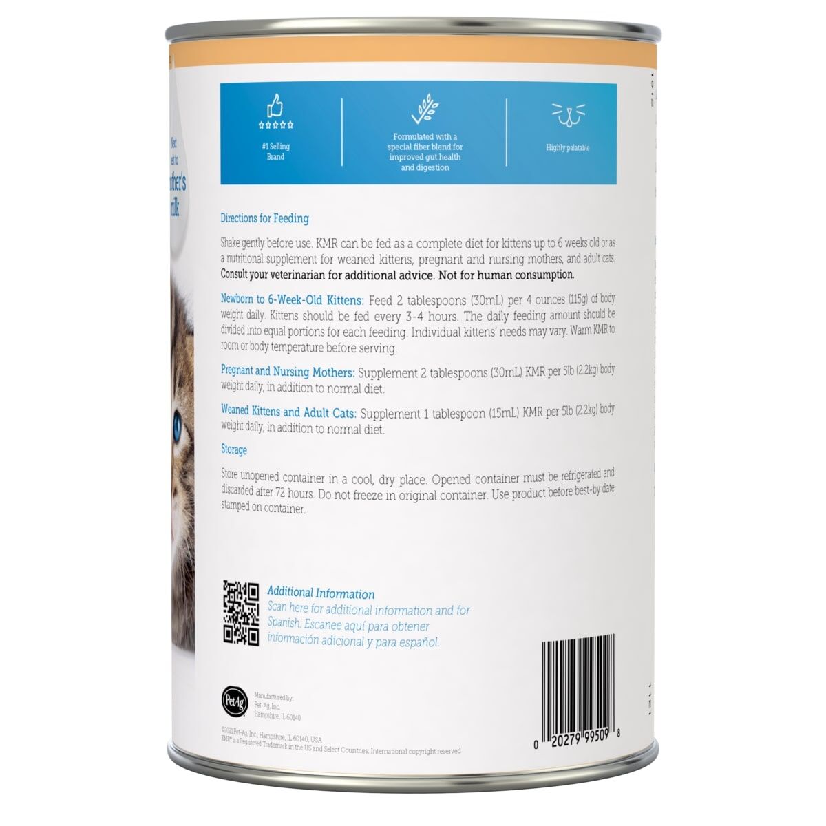 PetAg KMR Kitten Milk Replacer Liquid, 11-Oz