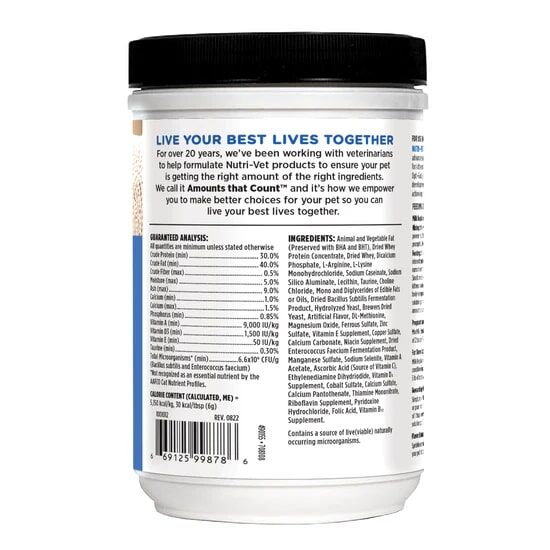 Nutri-Vet Milk Replacer With Opti-Gut For Kittens, 12-Oz