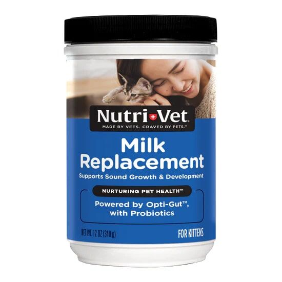 Nutri-Vet Milk Replacer With Opti-Gut For Kittens, 12-Oz