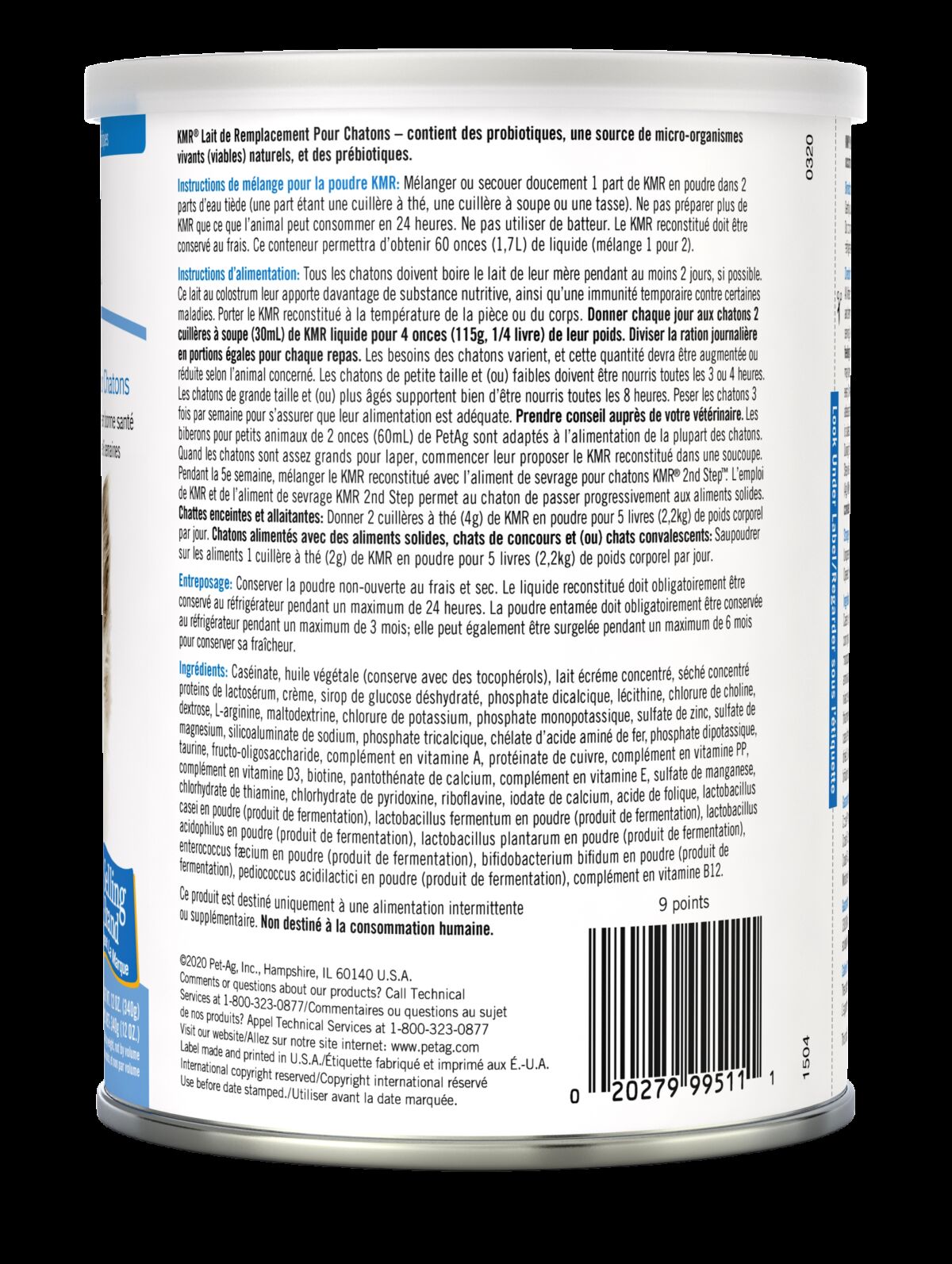 Nutri-Vet Milk Replacer With Opti-Gut For Kittens, 12-Oz