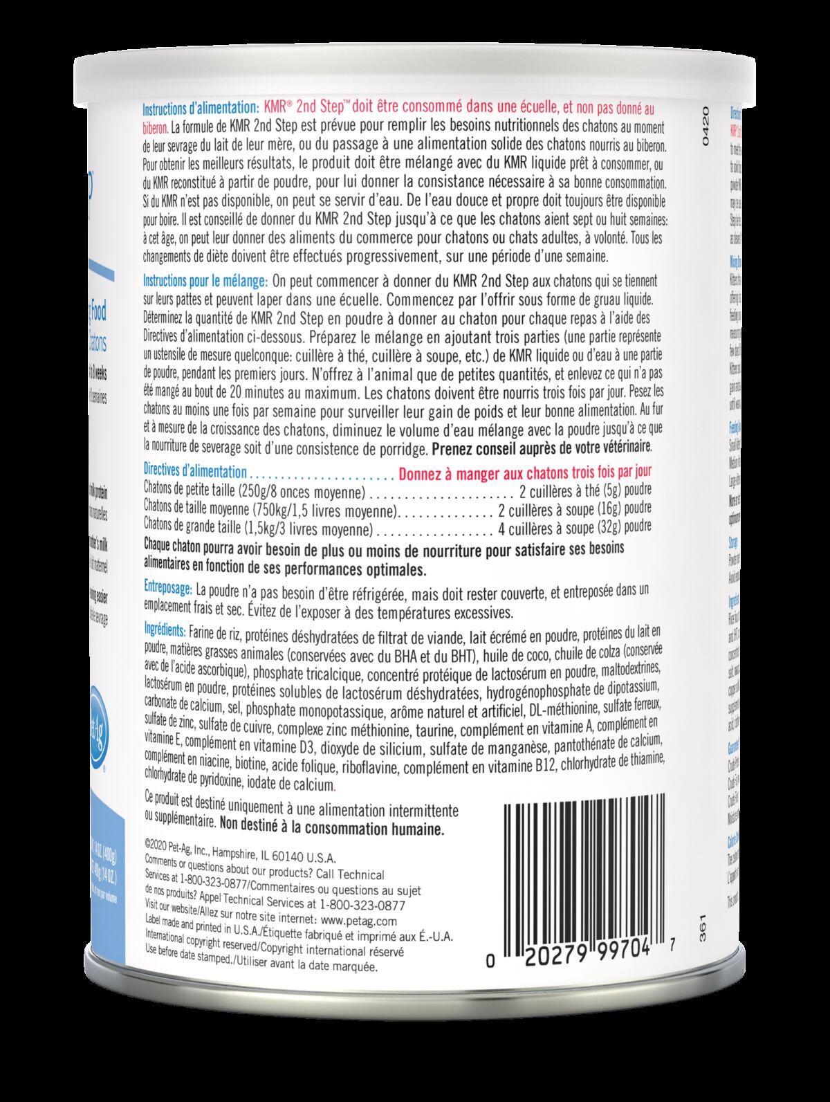 PetAg KMR 2nd Step Kitten Weaning Food, 14-Oz