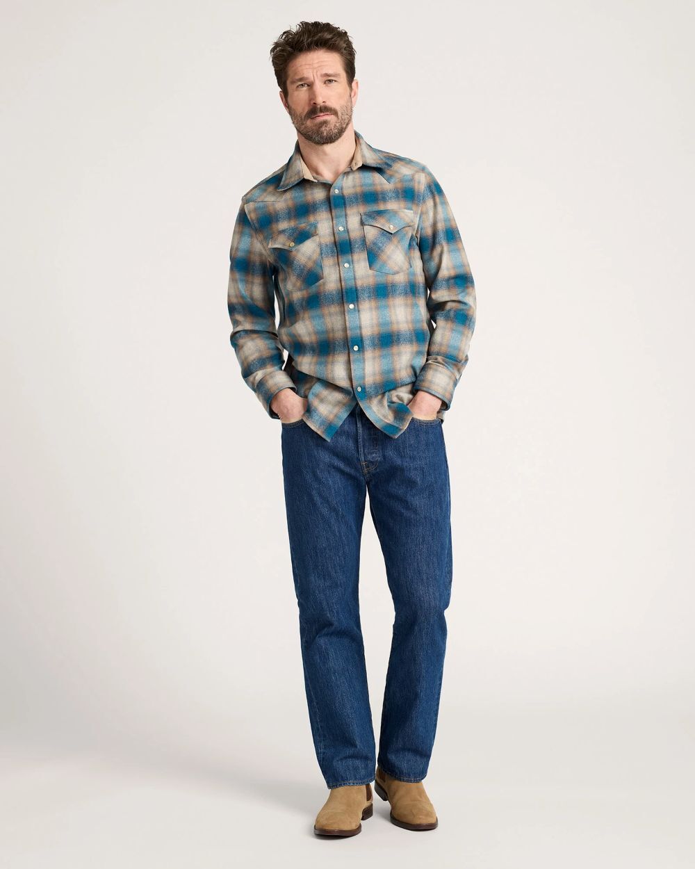 Pendleton Men's Plaid Snap-Front Western Canyon Shirt