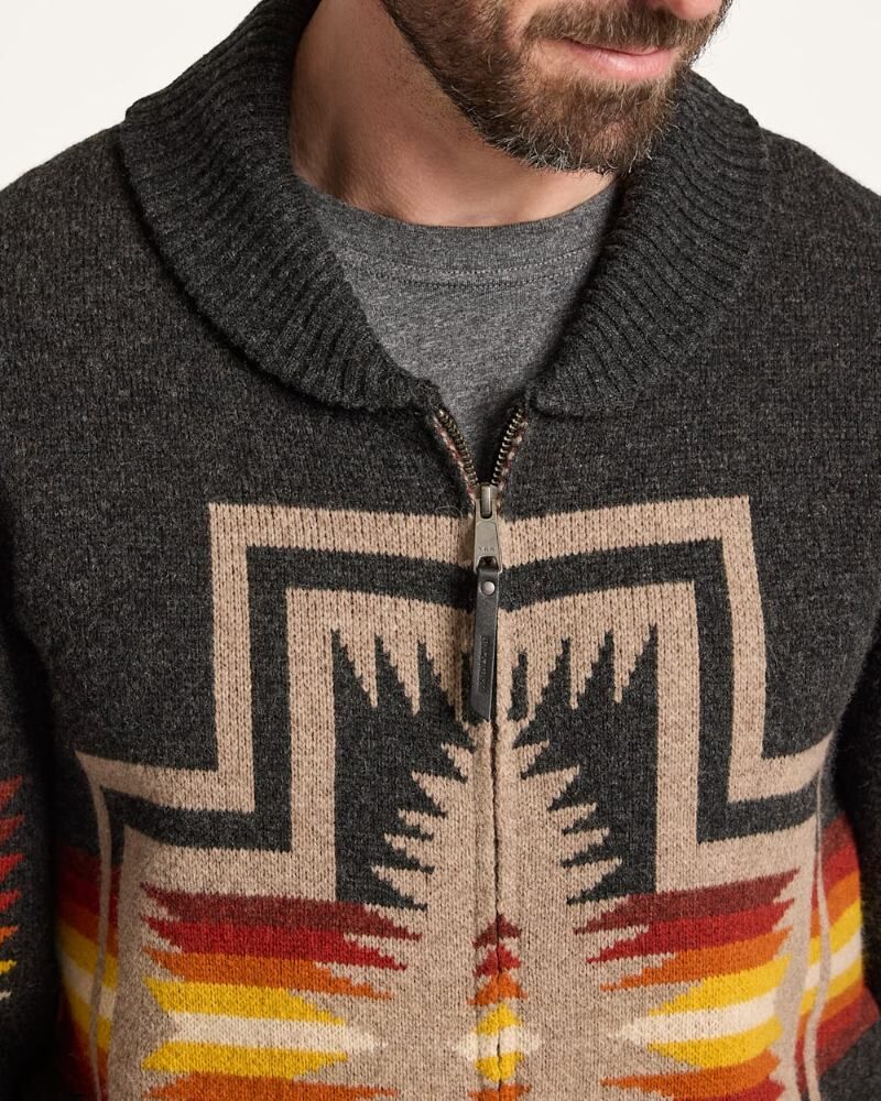 Pendleton Men's Harding Zip Lambswool Cardigan