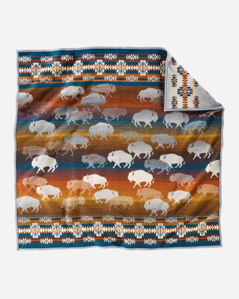 Pendleton Prairie Rush Hour Grey Buffalo Throw