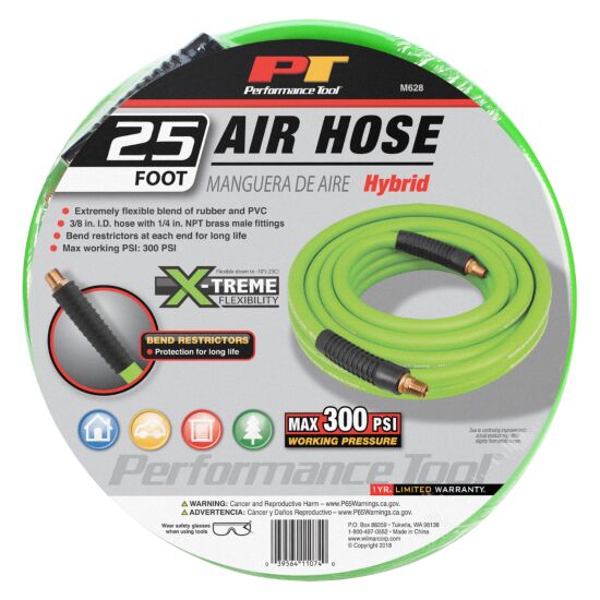 3/8" X 25' Hybrid Air Hose
