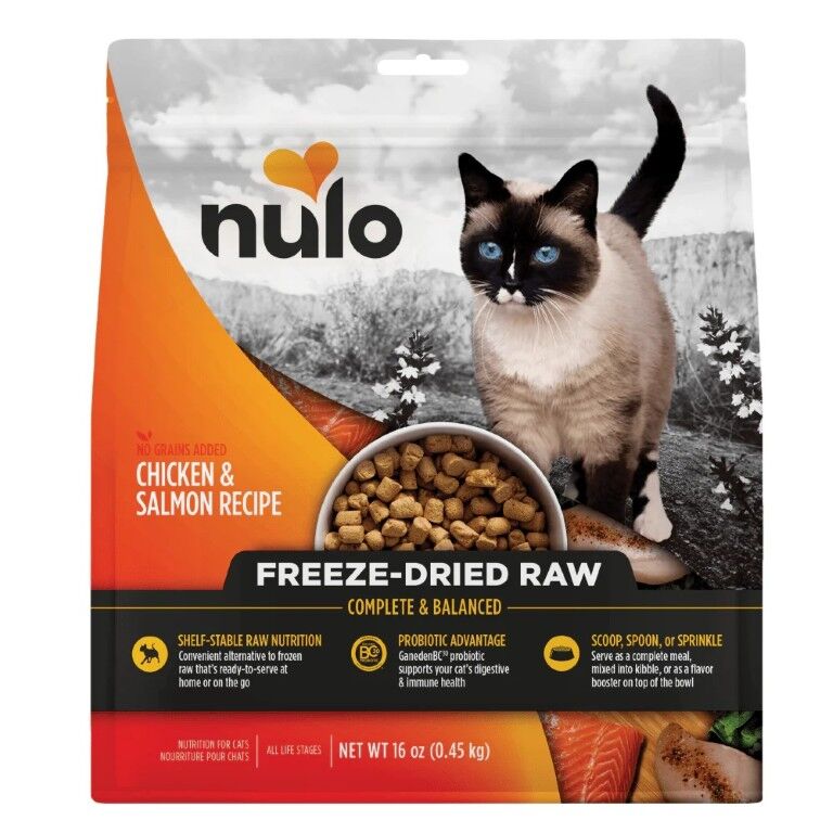 Nulo Freeze-Dried Raw Chicken & Salmon Cat Food, 16 oz.