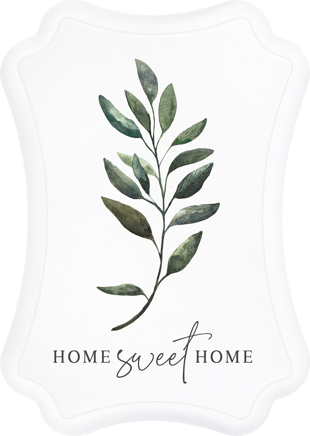 "Home Sweet Home" Decorative Wooden desk Sign in White, 4.25-In x 6-In