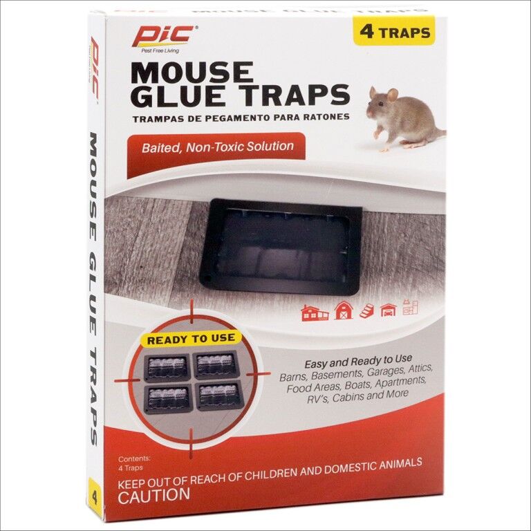 PIC Mouse Glue Tray, 4-Pk