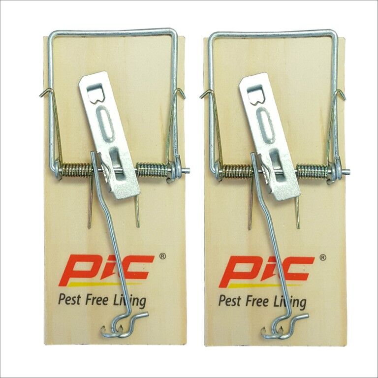 PIC Wood Mouse Trap, 2-Pk