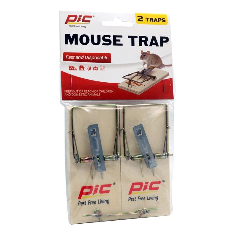 PIC Wood Mouse Trap, 2-Pk