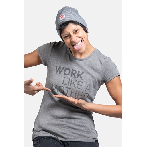 Dovetail Workwear Women's Work Like A Mother Crewneck Tee in Grey