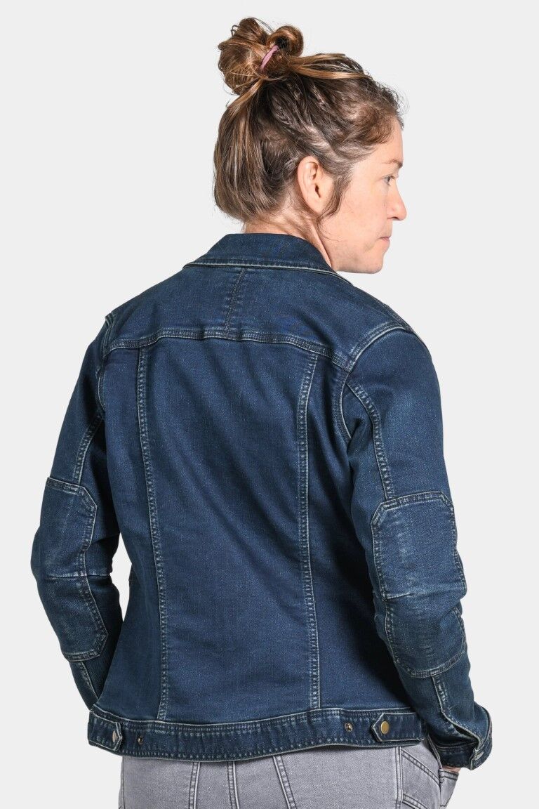 Dovetail Workwear Women's Thermal Trucker Jacket in Indigo