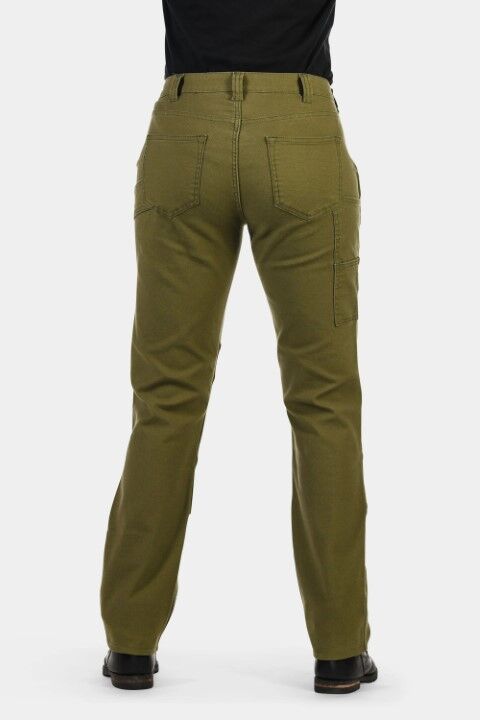 Dovetail Workwear Women's GO TO Stretch Canvas Pant in Kelp Green