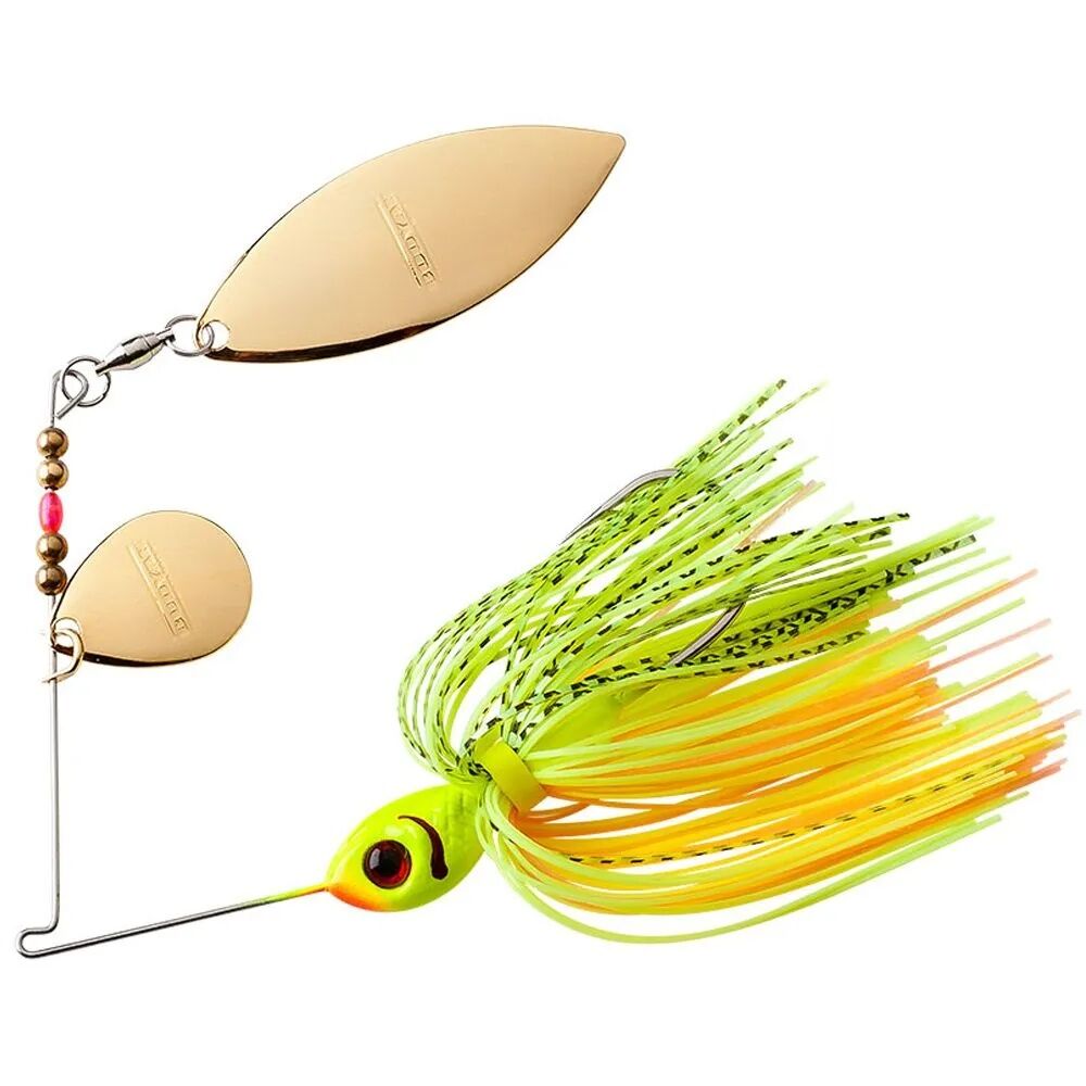 Booyah Chartreuse Perch Tandem Blade Spinnerbait, 1/4-Oz