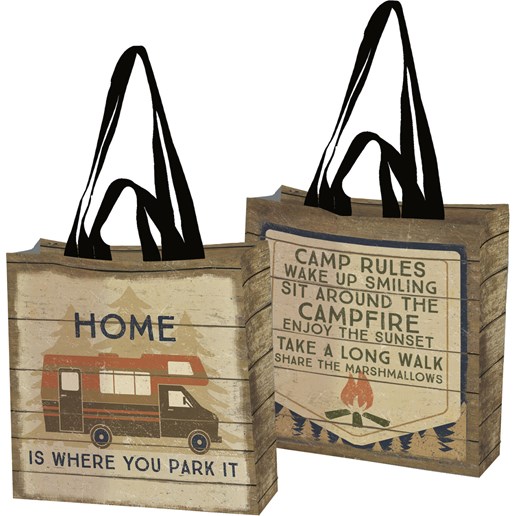 "Home Is Where You Park It"  Market Tote
