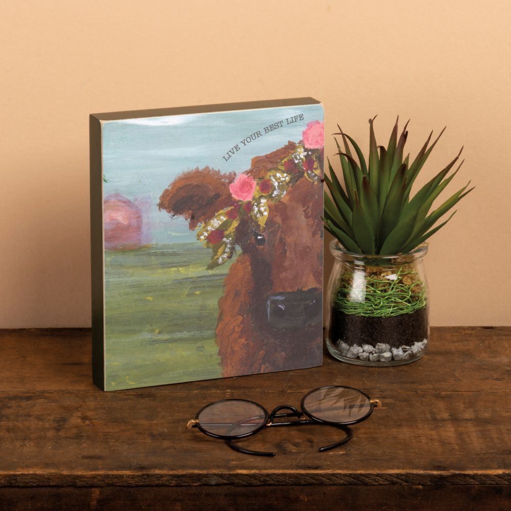 Primitives By Kathy Live Your Best Life Block Sign
