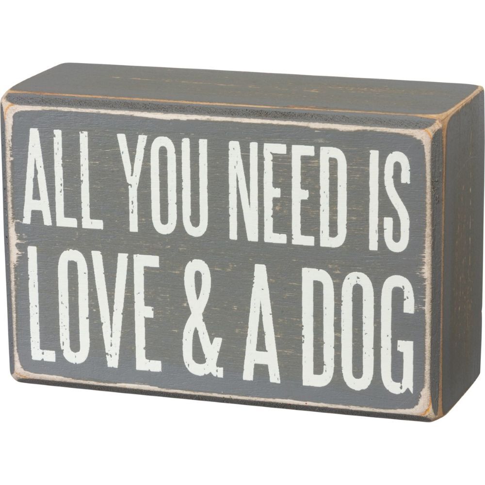 Primitives By Kathy Love And A Dog Box Sign And Sock Set