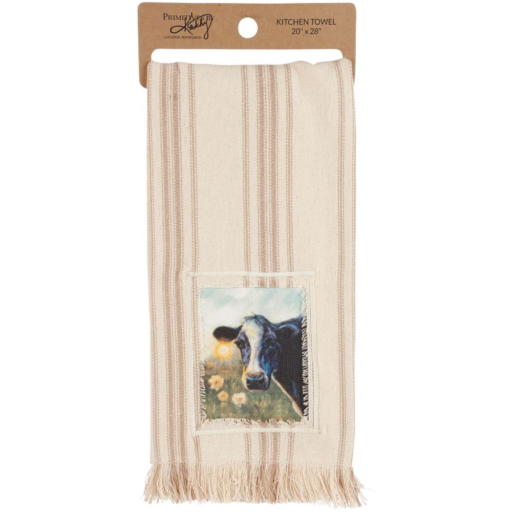 Primitives By Kathy Morning Cow Kitchen Towel