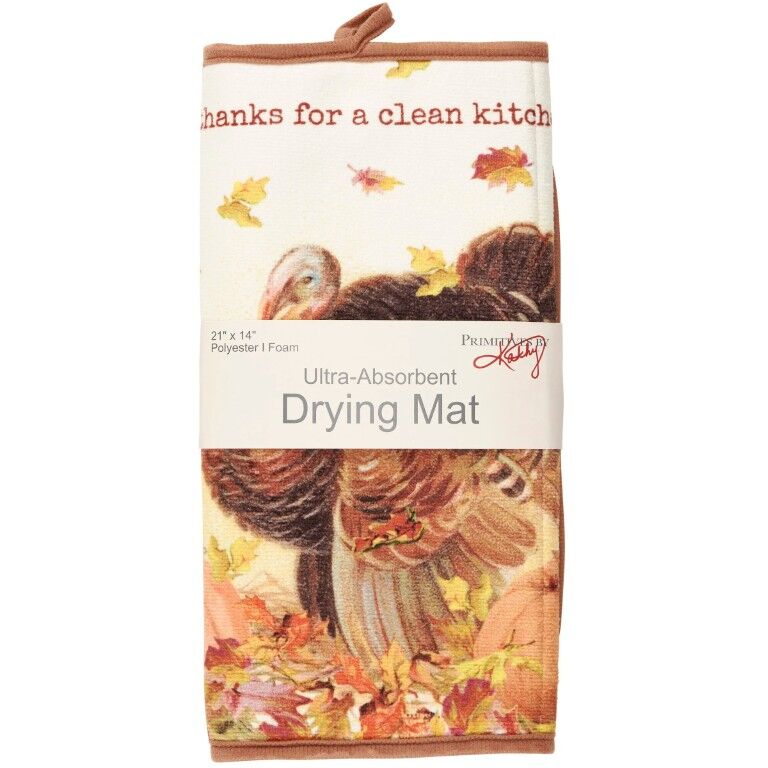 Primitives By Kathy Give Thanks Drying Mat, 21-In x 14-In