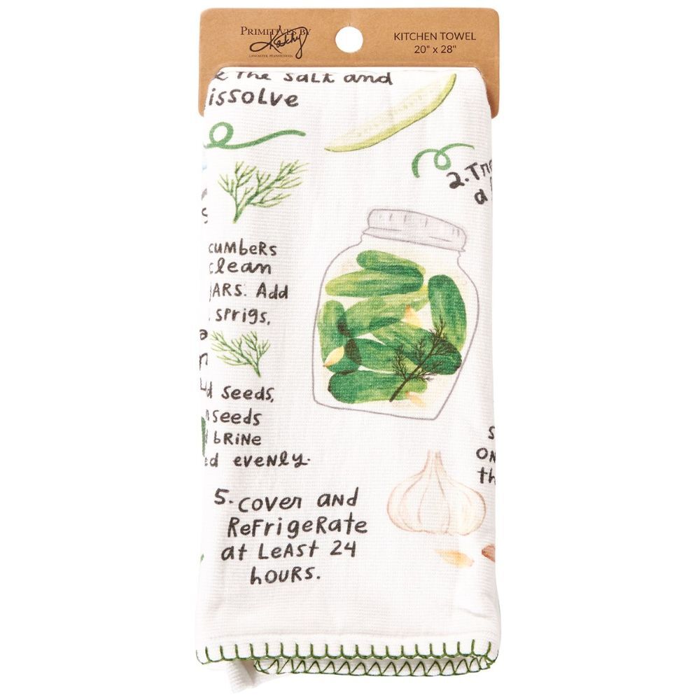 Primitives By Kathy Pickled Cucumbers Recipe Kitchen Towel