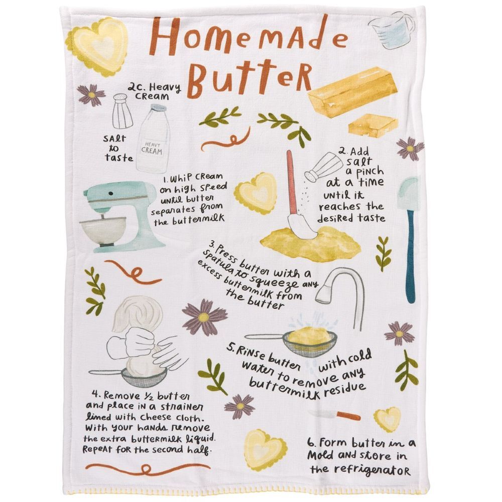 Primitives By Kathy Homemade Butter Recipe Kitchen Towel