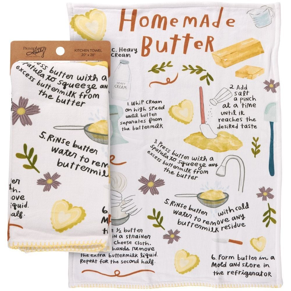 Primitives By Kathy Homemade Butter Recipe Kitchen Towel
