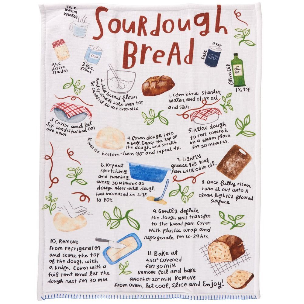 Primitives By Kathy Sourdough Bread Recipe Kitchen Towel
