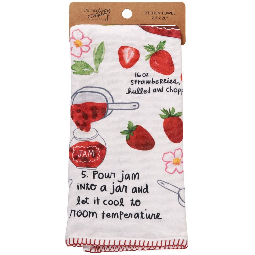 Primitives By Kathy Strawberry Jam Recipe Kitchen Towel