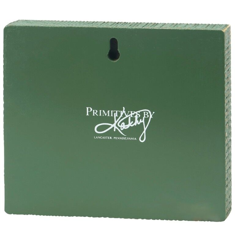 Primitives By Kathy Snowy Highland Block Sign, 6 1/2-In x 5 1/2-In x 1-In