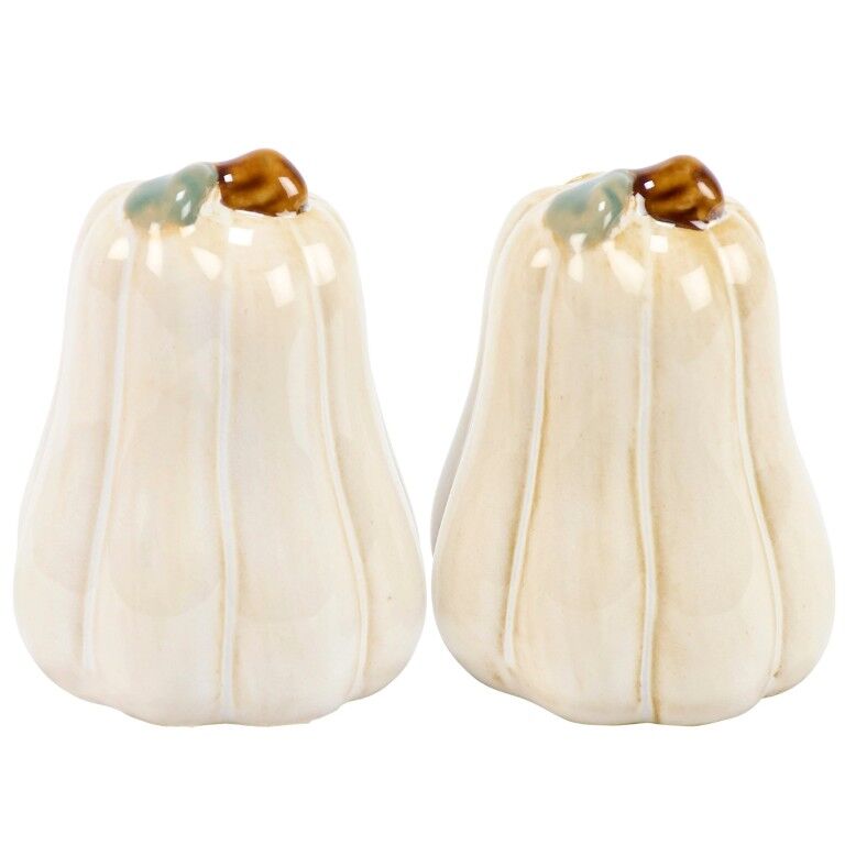 Primitives By Kathy White Pumpkins Salt & Pepper Set, 2 1/4-In x 2 3/4-In x 2 1/4-In, 2-Pc