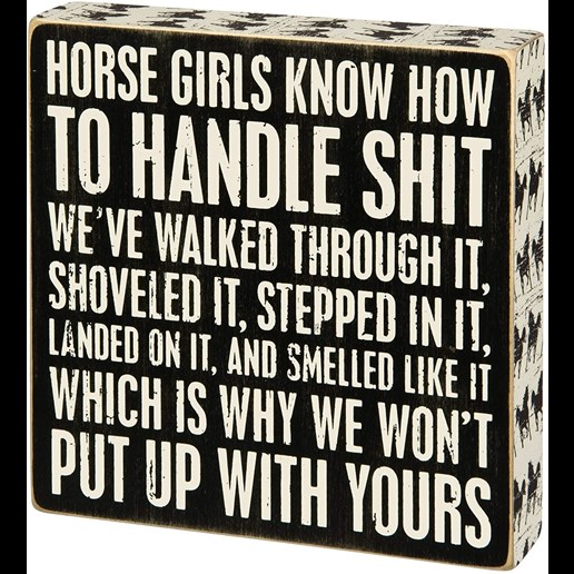 "Horse Girls" Box Sign