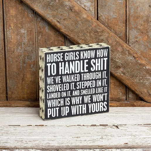 "Horse Girls" Box Sign