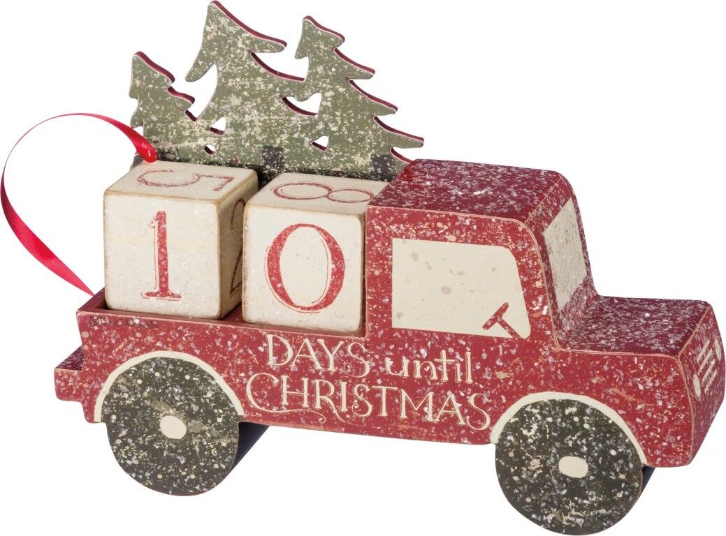 Primitives By Kathy Tree And Truck Merry Christmas Block Countdown