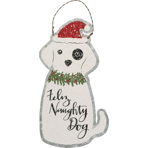 "Feliz Naughty Dog" Ornament