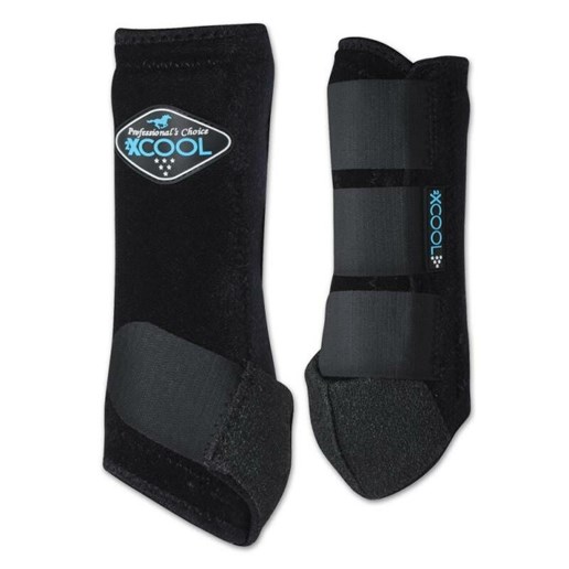 2XCool Sports Medicine Boots Front in Black, Medium