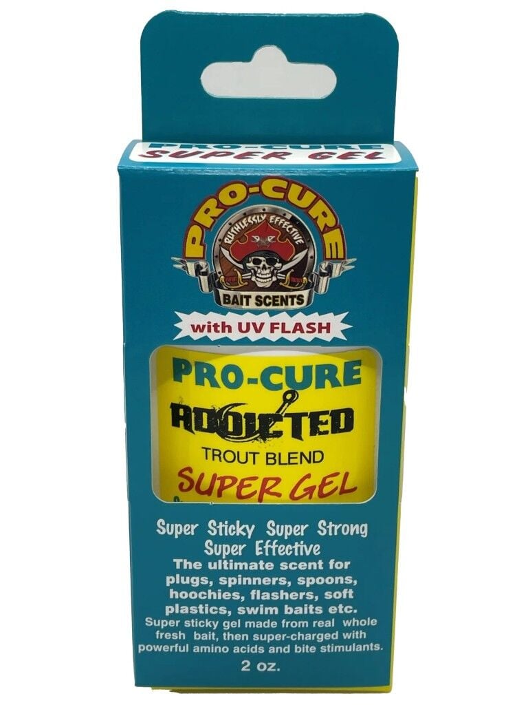 Pro-Cure Addicted Trout Blend Super Gel Fishing Bait Scent, 2-Oz