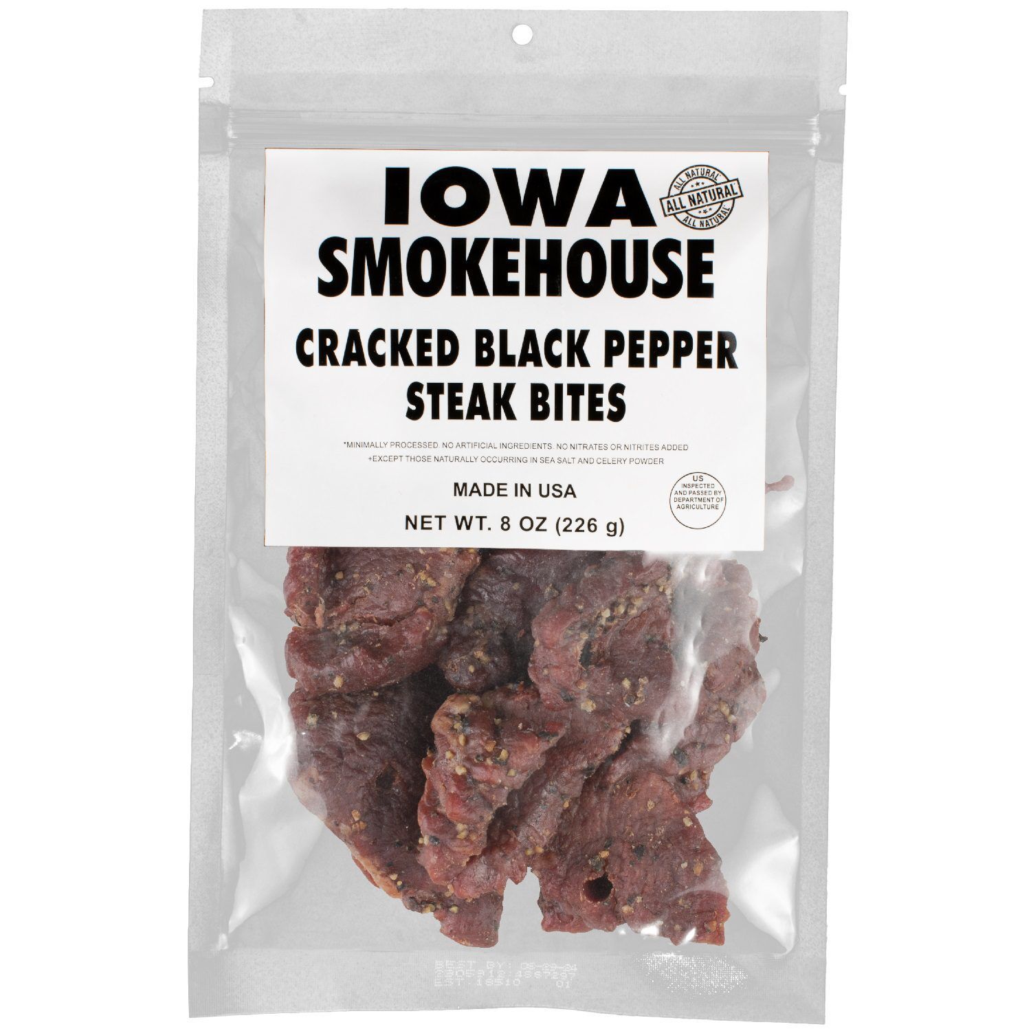 Iowa Smokehouse Cracked Black Pepper Steak Bites, 8-Oz