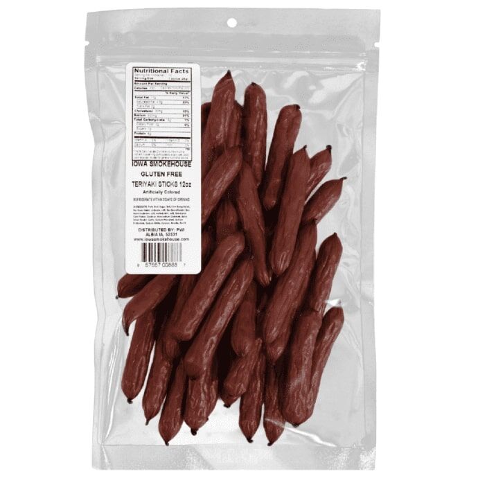 Iowa Smokehouse Teriyaki Snack Sticks, 12-Oz
