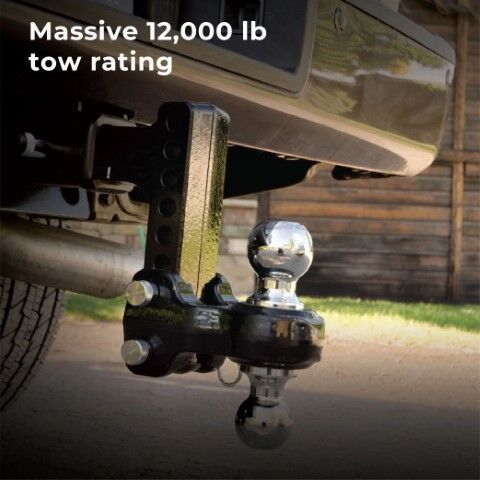 Fastway Slash Steel Ball Mount, 6-In Drop, 2-In Receiver