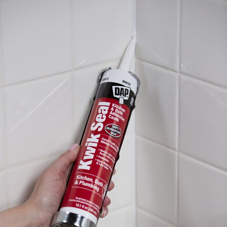 DAP Kwik Seal Kitchen & Bath Adhesive Caulk, 10.1-Oz