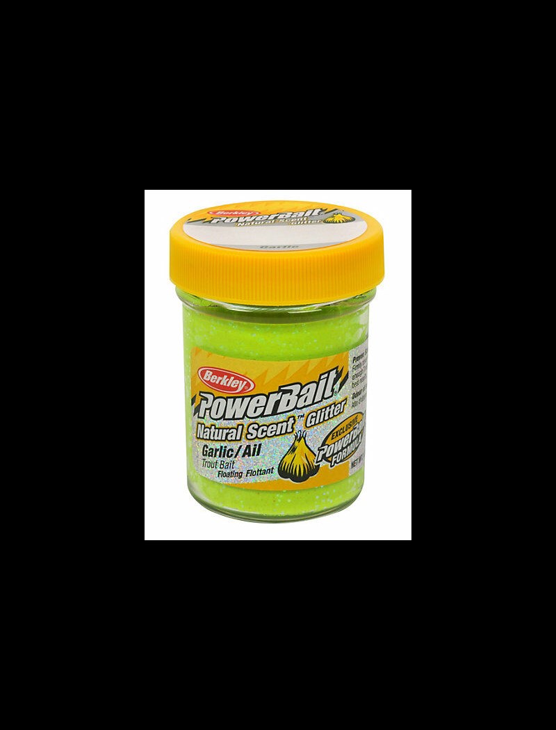 Garlic, Yellow) PowerBait Natural Glitter Trout Bait
