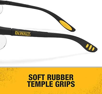 DeWALT Reinforcer Protective Safety Glasses, 1.0 Rx-Bifocal Lens, Clear