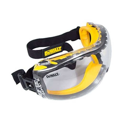 DeWALT Concealer Anti-Fog Dual Mold Safety Goggle, Clear