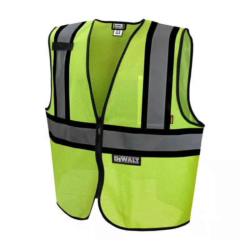 DEWALT Men's Class 2 Contrasting Trim Economy Mesh Vest in Hi-Vis Green, Medium