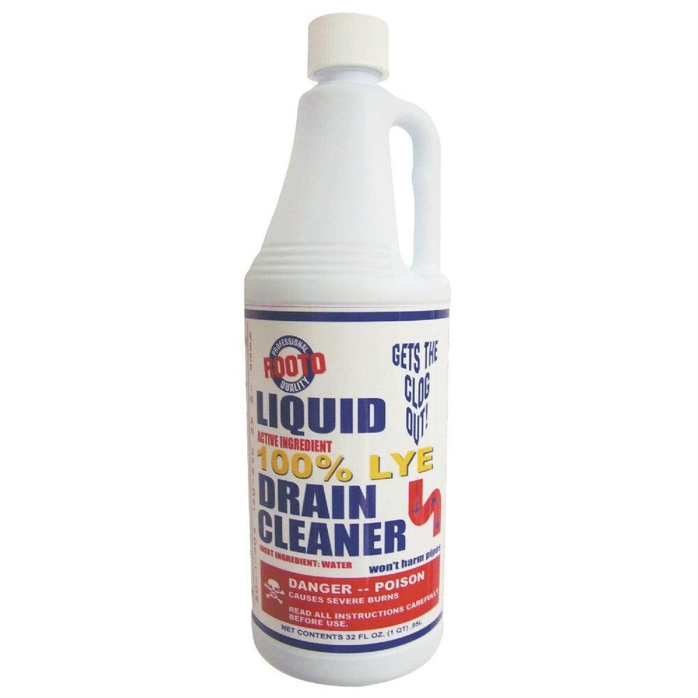 Rooto 100% Lye Liquid Drain Cleaner, 32-Oz