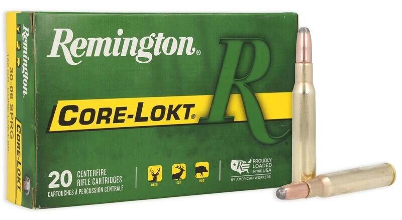 Remington Core-Lokt 30-06 Springfield 180 Grain Ammo, 20-Rd