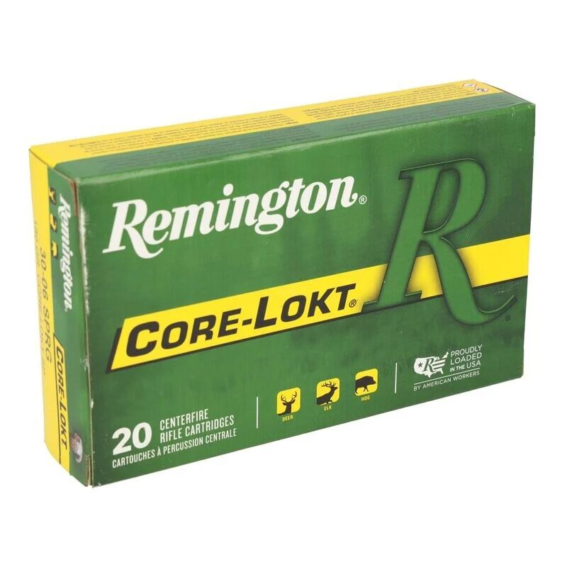 Remington Core-Lokt 30-06 Springfield 180 Grain Ammo, 20-Rd