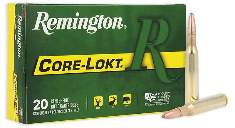 Remington Core-Lokt .270 Win, 130 Grain Pointed Soft Point Rifle Ammo, 20-Rd