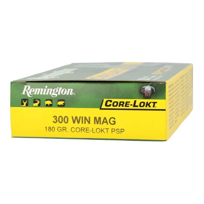 Remington Core-Lokt 300 Win Mag 180 Grain Pointed Soft Point Core Ammunition, 20-Rd